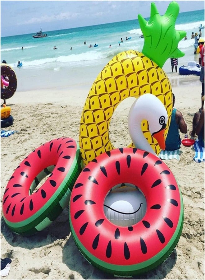 SILENCIO Inflatable Baby Swimming Ring - Watermelon Design Swimming Seat for Infants and Toddlers, Safe and Comfortable Water Aid for Children Learning to Swim - Image 5